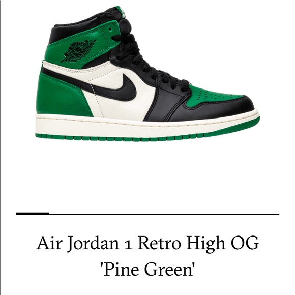 jordan 1 pine green finish line